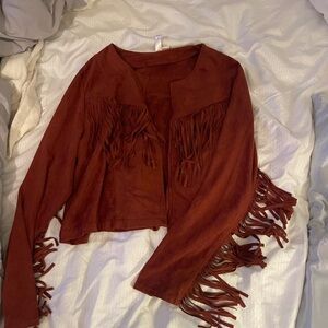 Fringe Suede Jacket XL